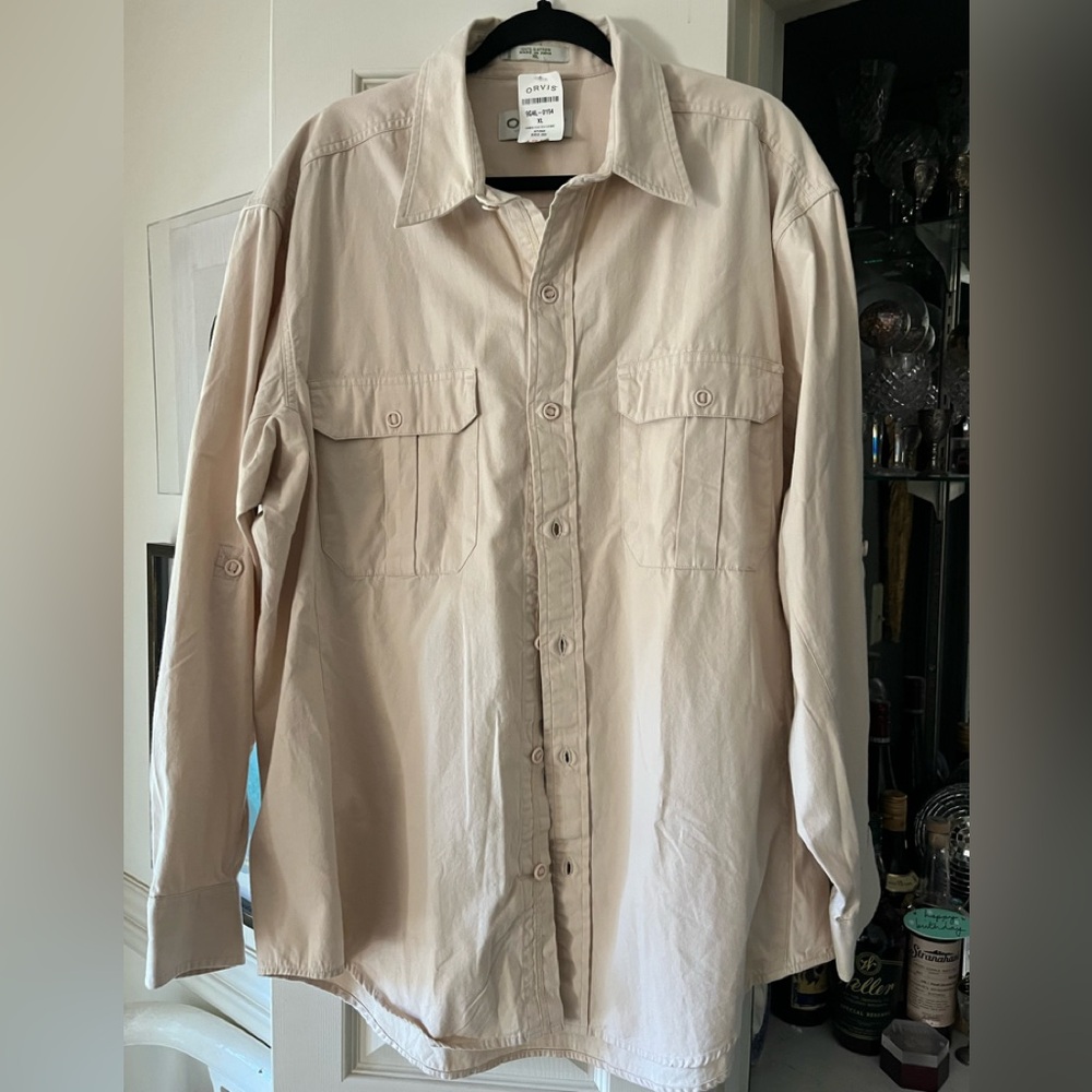 NWT ORVIS Men’s Field Shirt Beige XL